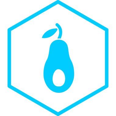 avokado simgesi vektör çizimi