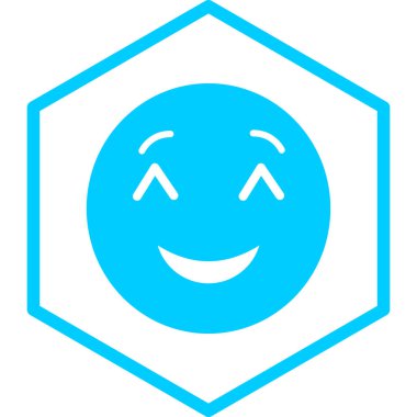 Gülen surat simgesi, vektör illüstrasyonu