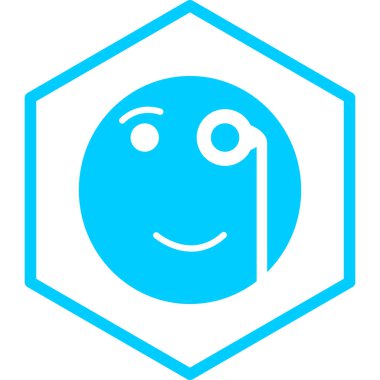 Mutlu yüz simgesi, vektör illüstrasyonu