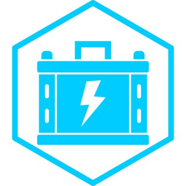 beyaz arkaplanda pil simgesi