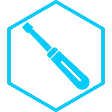 Tornavida. Web simgesi basit illüstrasyon