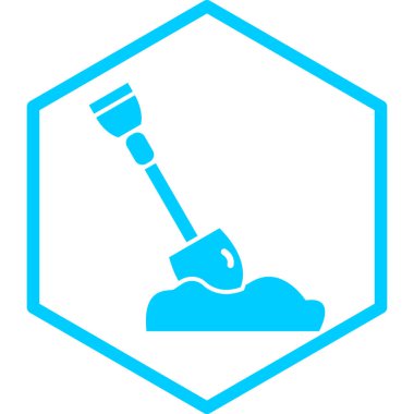 Kürek. Web simgesi basit illüstrasyon