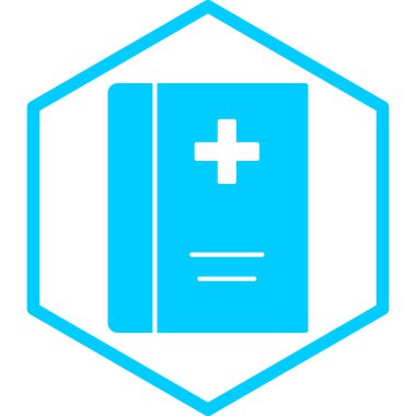 tıbbi kitap simgesi vektör illüstrasyonu