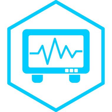 ecg vektör simgesi modern illüstrasyon