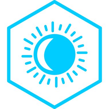 Güneş. Web simgesi basit illüstrasyon