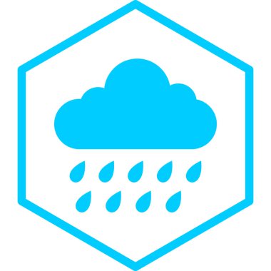 yağmur ağı simgesi basit illüstrasyon