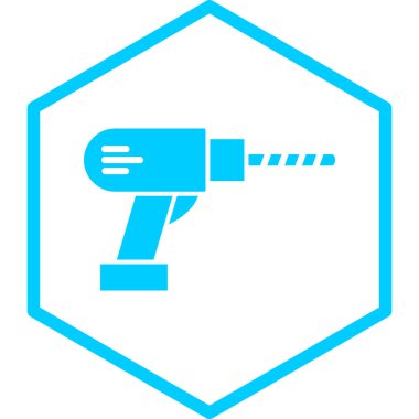 Bir matkap simgesinin vektör illüstrasyonu