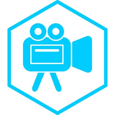 video kamera ikonu vektör illüstrasyonu