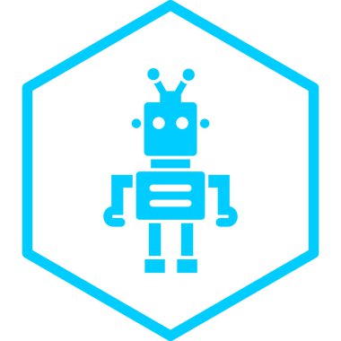 Robot simgesi, vektör çizimi