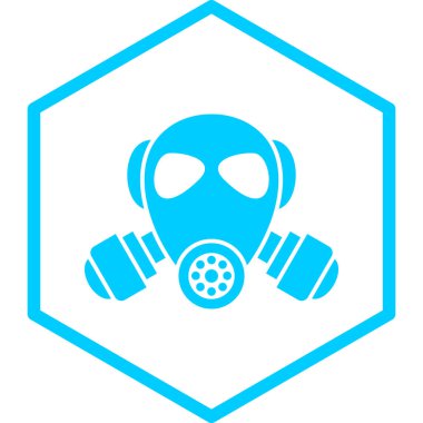 Biyolojik tehlike maskesi simgesi. vektör illüstrasyonu