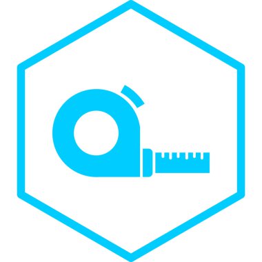 Teyp simgesi ölçülüyor. vektör illüstrasyonu