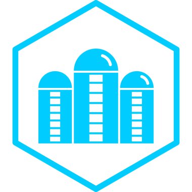 Bina. Web simgesi basit illüstrasyon