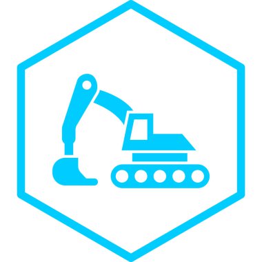 ekskavatör vektör simgesi modern basit ve minimal tasarım