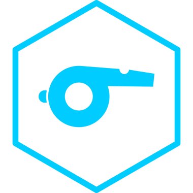 Bir ıslık simgesinin vektör illüstrasyonu