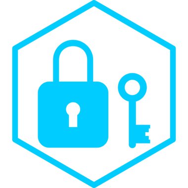 Kilit. Web simgesi basit illüstrasyon