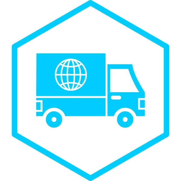 Delivery Truck Vector Icon Modern Simple Design — Vetor de Stock