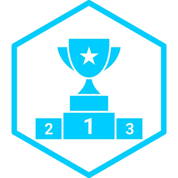 Winner Podium Icon Award Symbol Vector Illustration — Image vectorielle