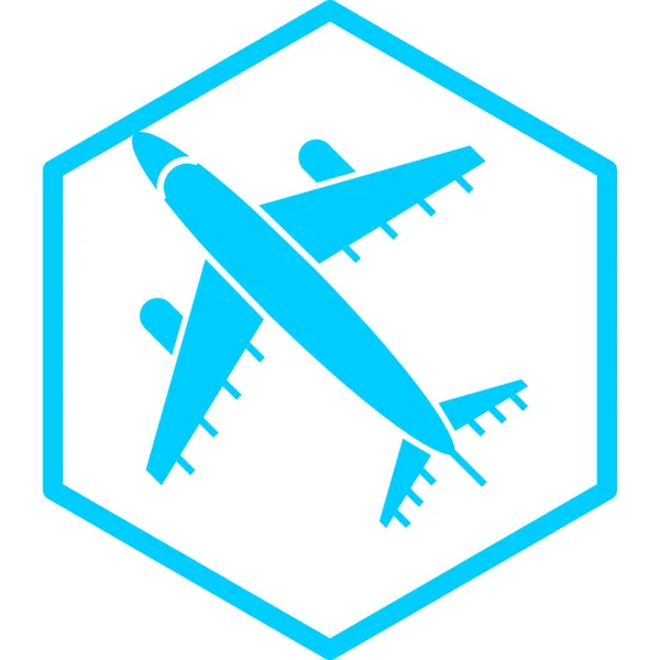 Vliegtuig Web Icoon Eenvoudige Illustratie — Stockvector