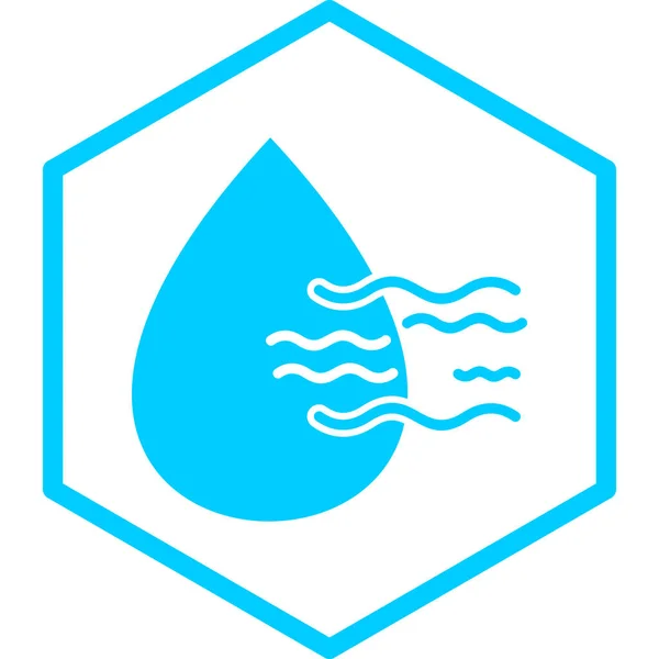 Água Ícone Web Ilustração Simples — Vetor de Stock