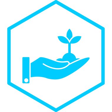 El tutuşu filizlenme izole vektör simgesi