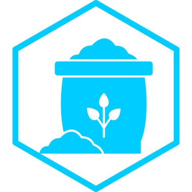 toprak torbası simgesi, vektör illüstrasyonu basit tasarım 