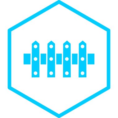 çit simgesi vektör illüstrasyonu