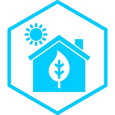 Bir ev simgesinin vektör illüstrasyonu