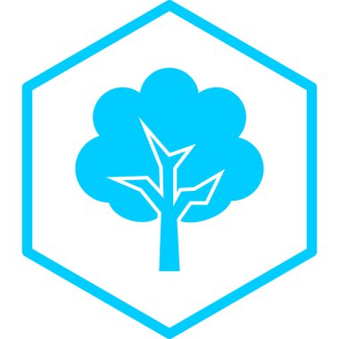 Ağaç. Web simgesi basit illüstrasyon