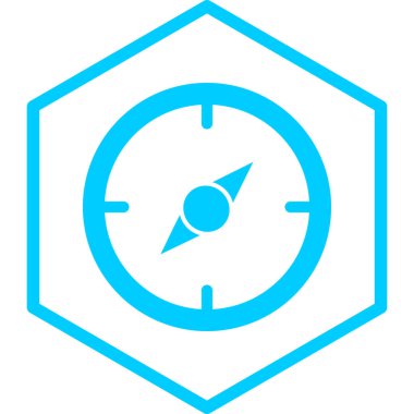 Pusula. Web simgesi basit illüstrasyon