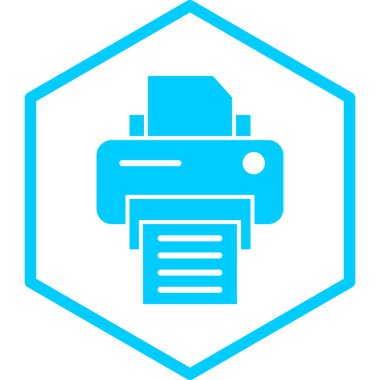 Yazıcı. Web simgesi basit illüstrasyon