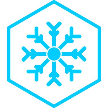 Kar tanesi. Web simgesi basit illüstrasyon