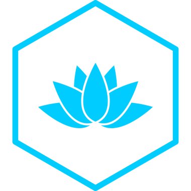 Nilüfer çiçeği ikonu vektör illüstrasyonu