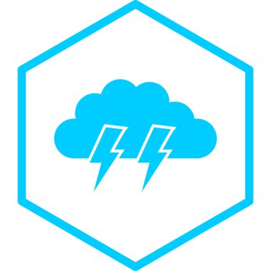 Moda stili izole edilmiş arkaplanda şimşek simgesine sahip bulut