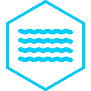 Su. Web simgesi basit illüstrasyon