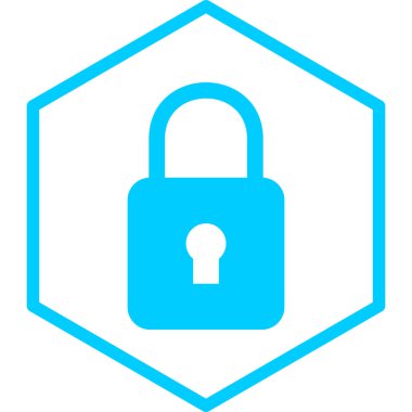 Kilit. Web simgesi basit illüstrasyon