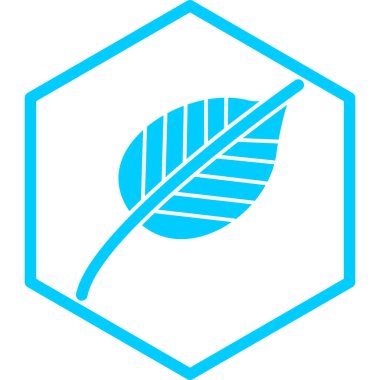 Yaprak. Web simgesi basit illüstrasyon