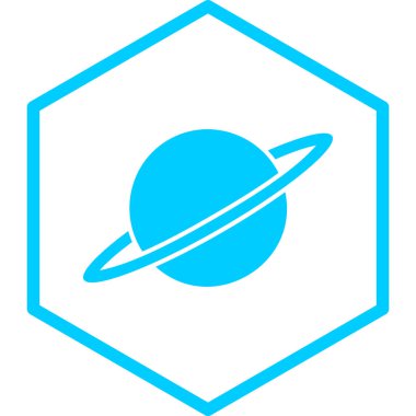 Bir gezegen simgesinin vektör illüstrasyonu