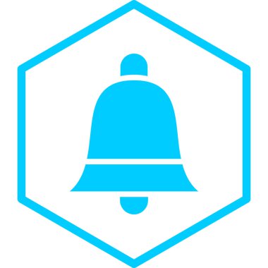 Mavi çan simgesinin vektör illüstrasyonu