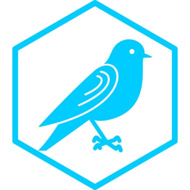 Kuş. Web simgesi basit illüstrasyon