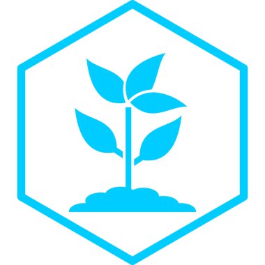 Bitki. Web simgesi basit illüstrasyon