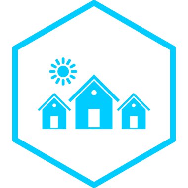 Ev. Web simgesi basit illüstrasyon