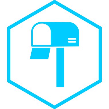 Posta kutusu. Web simgesi basit illüstrasyon