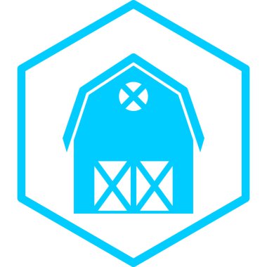 Ahır. Web simgesi basit illüstrasyon