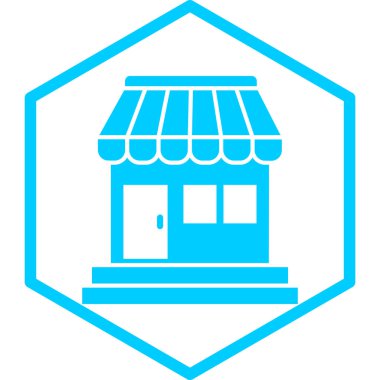 Mağaza simgesinin vektör illüstrasyonu