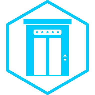 Otelde. Web simgesi basit illüstrasyon