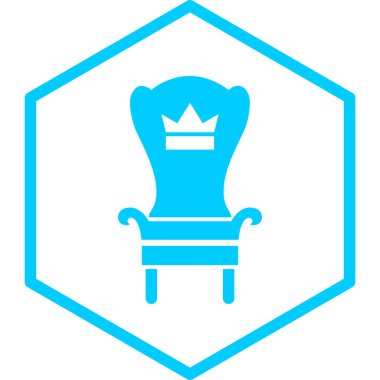 Bir sandalye simgesinin vektör illüstrasyonu