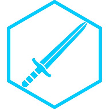 Kılıç. Web simgesi basit illüstrasyon