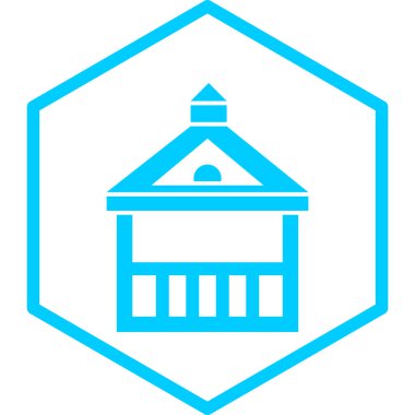 Modern yapı simgesinin vektör illüstrasyonu