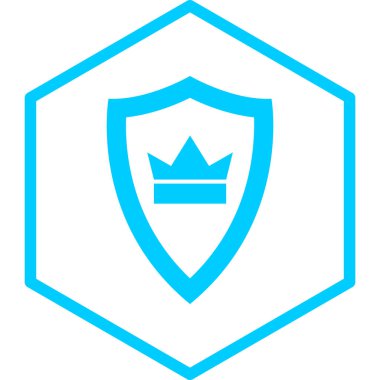 Kalkan. Web simgesi basit illüstrasyon