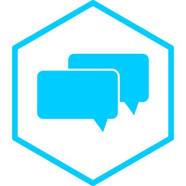 Konuş. Web simgesi basit illüstrasyon